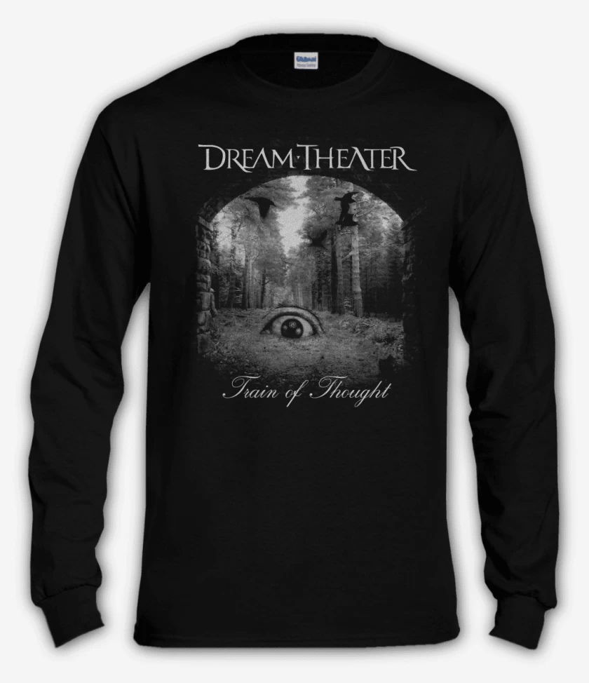 Polera manga larga Negro de DT Train of Thought