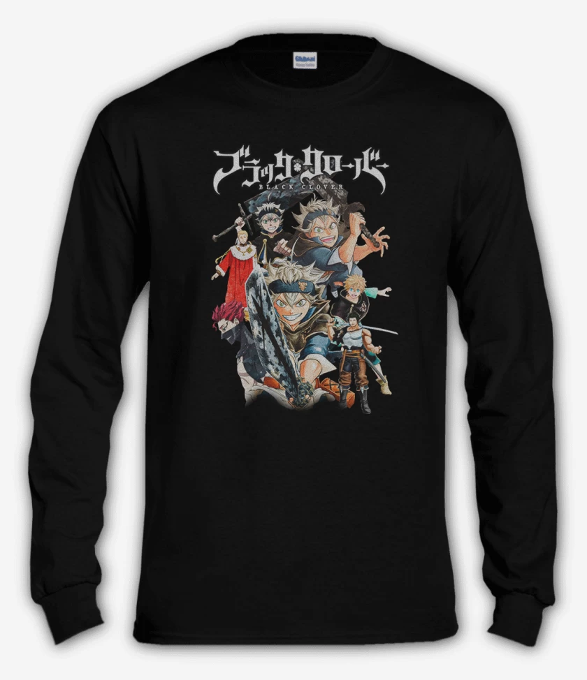 Polera manga larga Negro de Black clover
