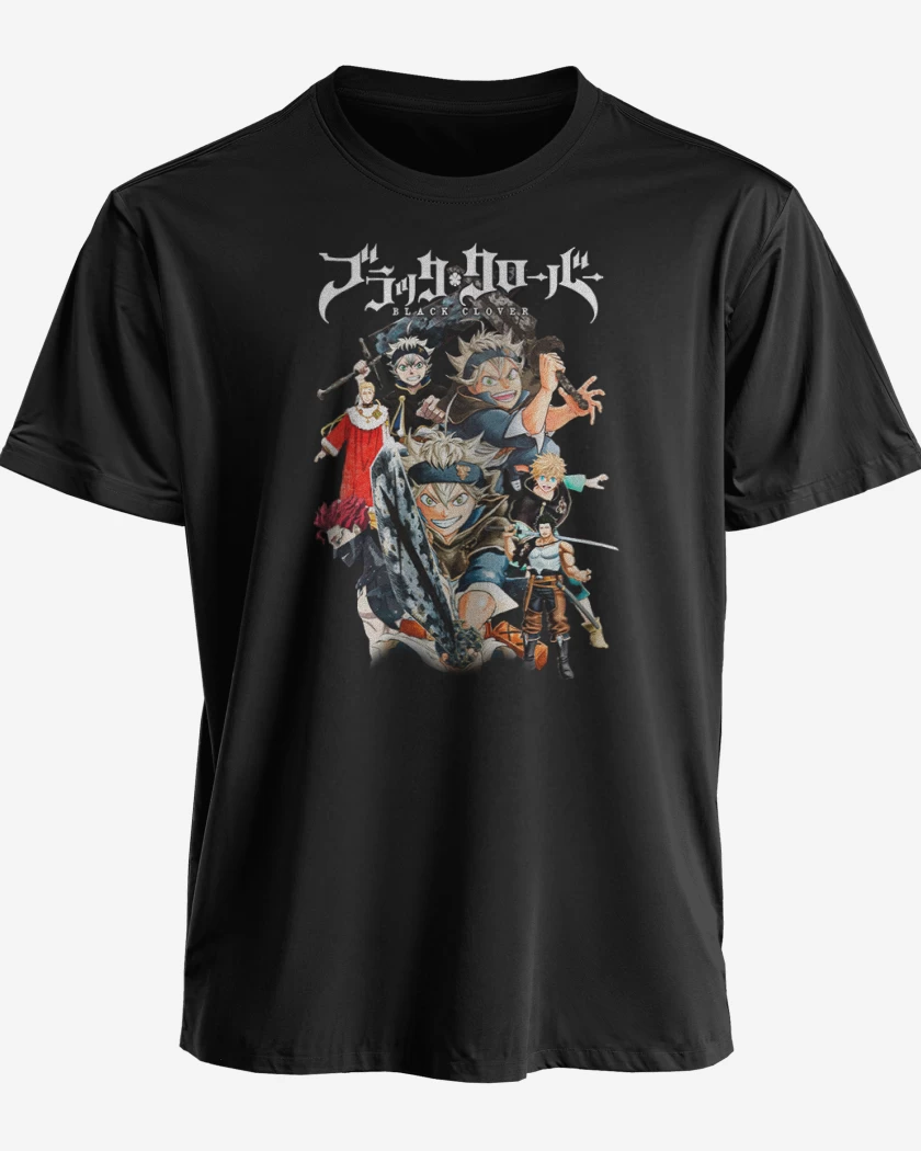 Polera premium Negro de Black clover