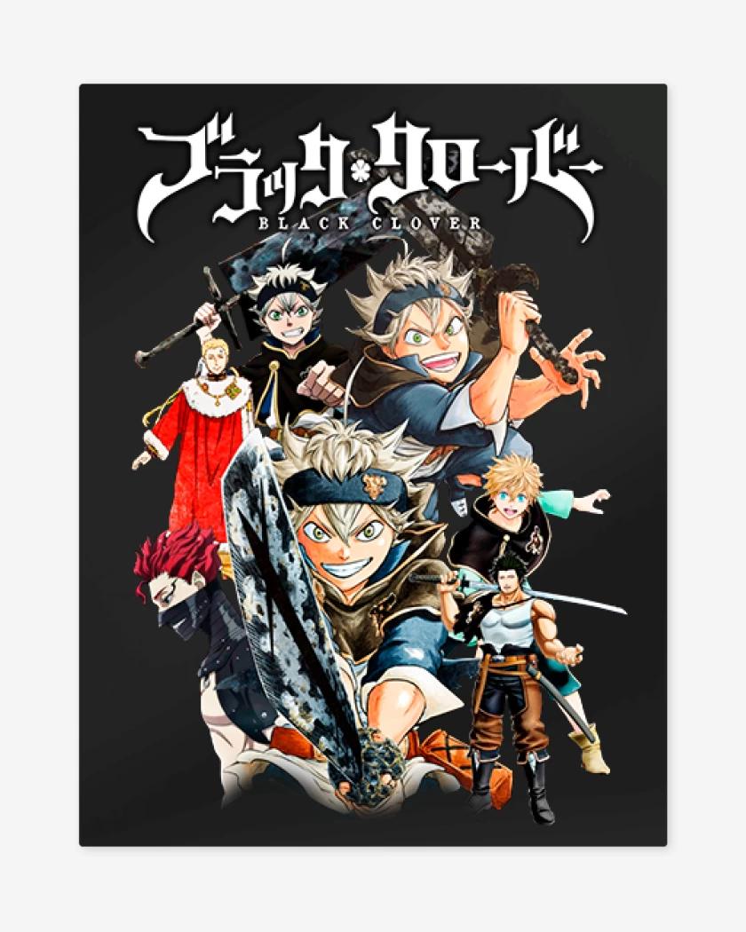 Print metalico Negro de Black clover