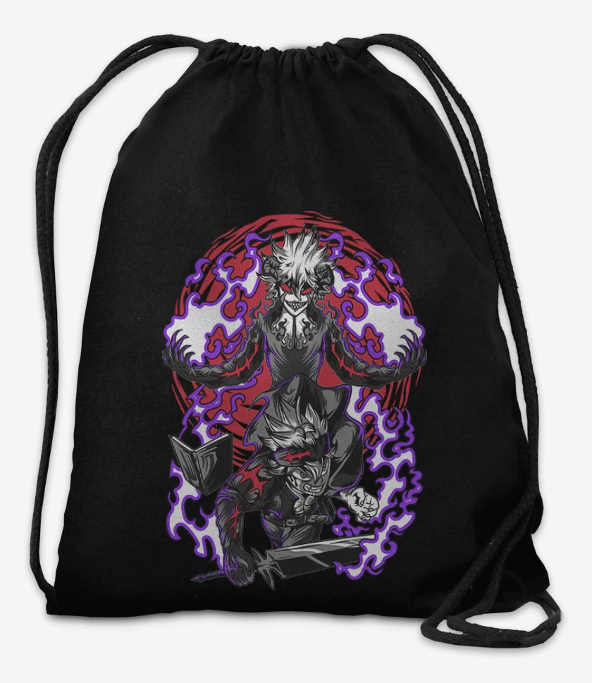 Mochila Negro de Devil Union  Black clover