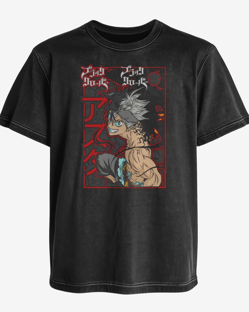 Polera desgastada Negro de Asta