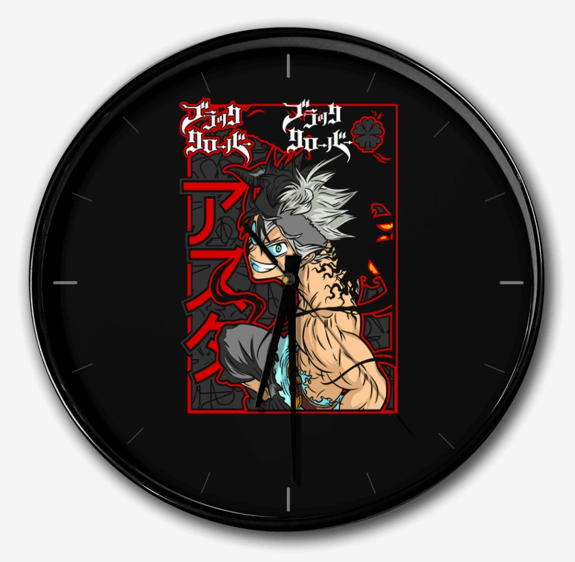 Reloj Negro de Asta