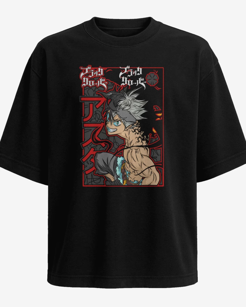 Polera Oversize Negro de Asta