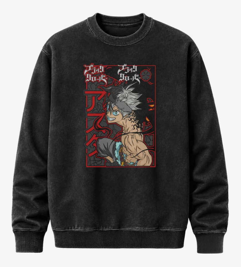 Poleron Polo Acid Wash Negro de Asta
