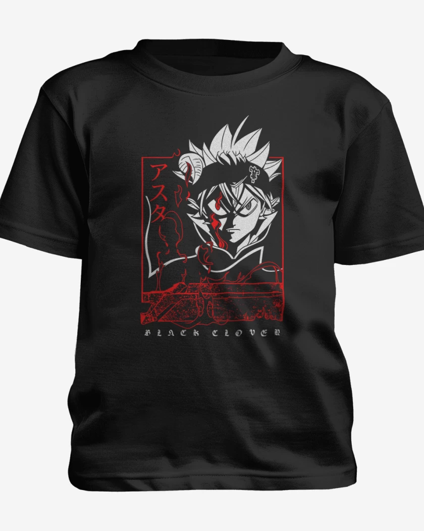 Polera de niño Negro de Asta black clover