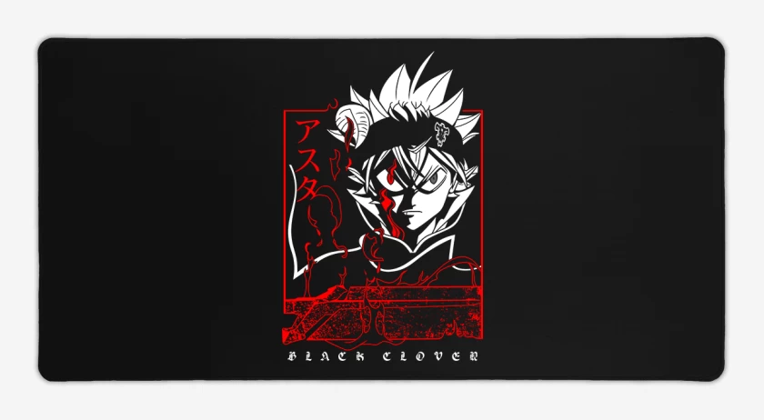 Mouse pad Gamer Negro de Asta black clover