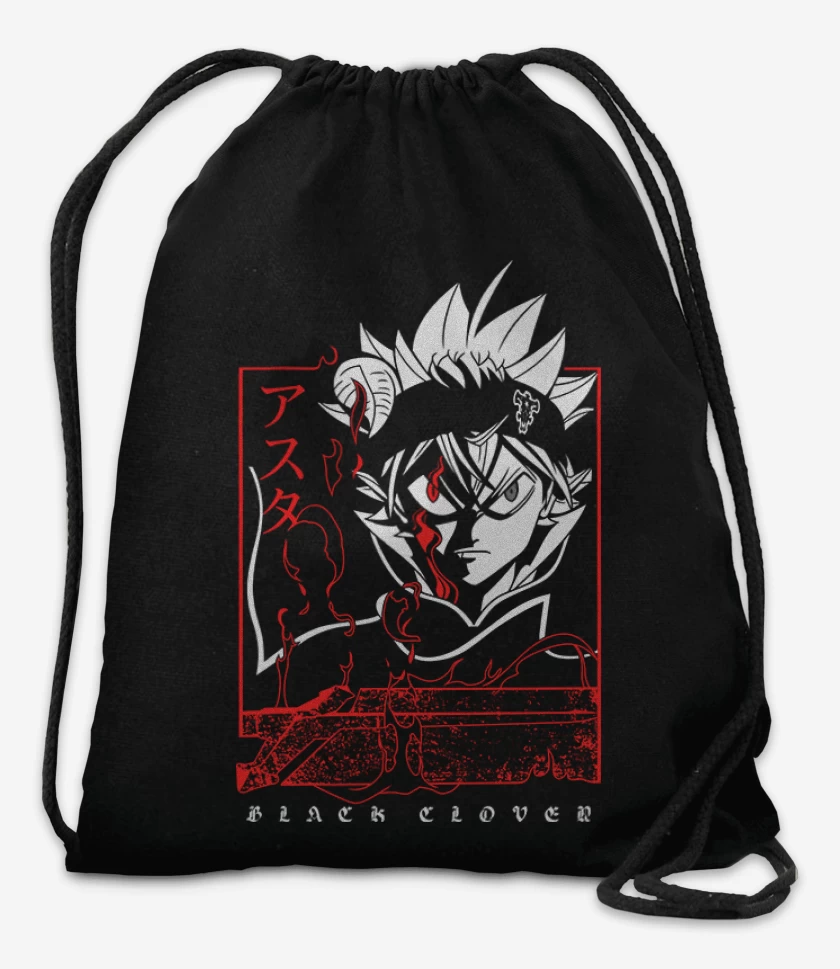 Mochila Negro de Asta black clover