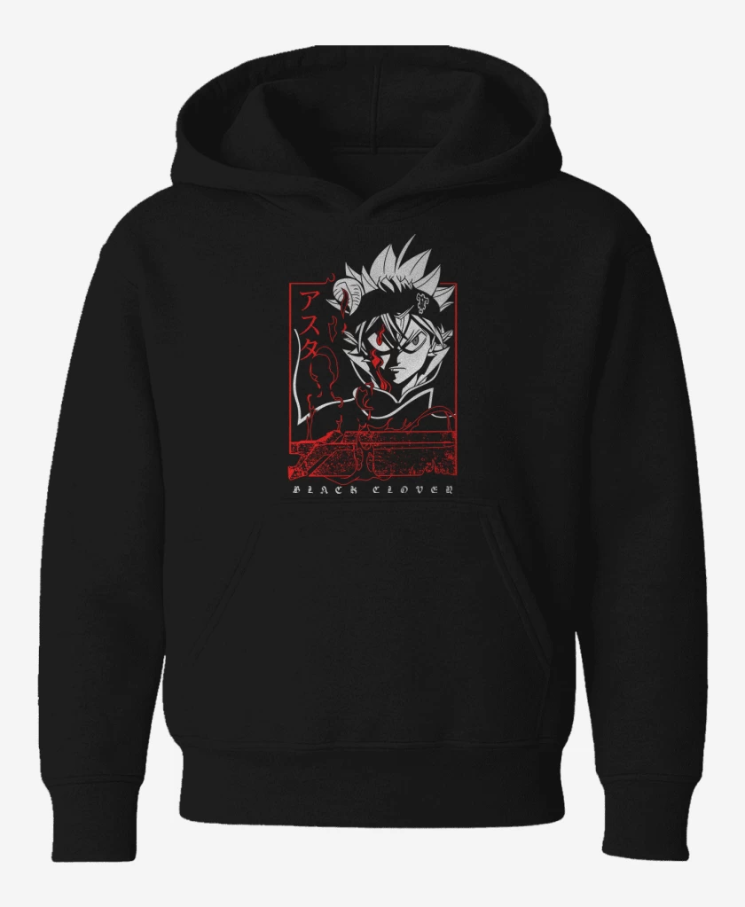 Poleron de niño Negro de Asta black clover