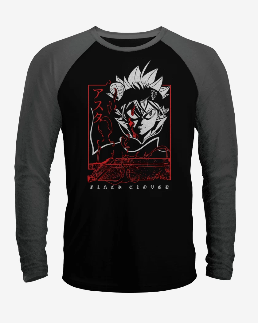 Polera Raglan Asta black clover