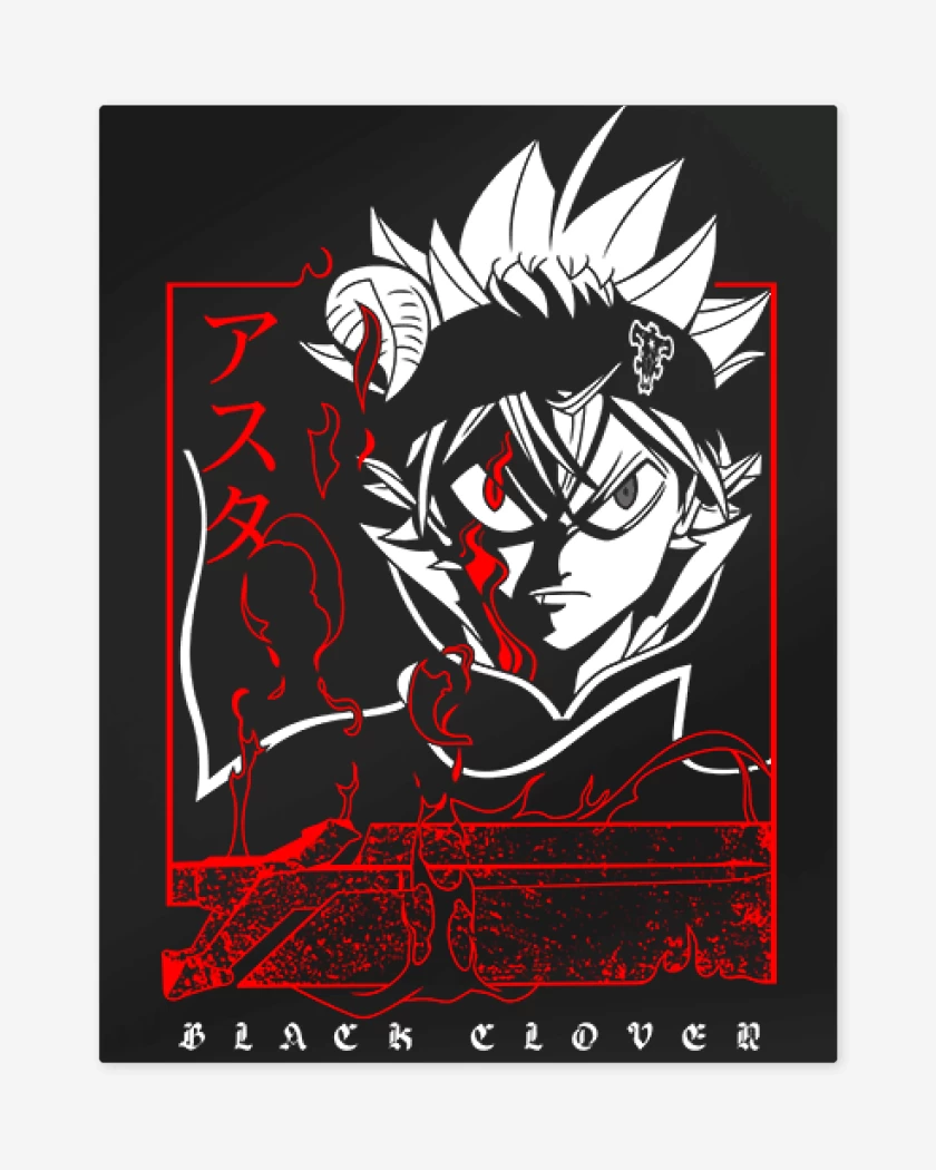 Print metalico Negro de Asta black clover
