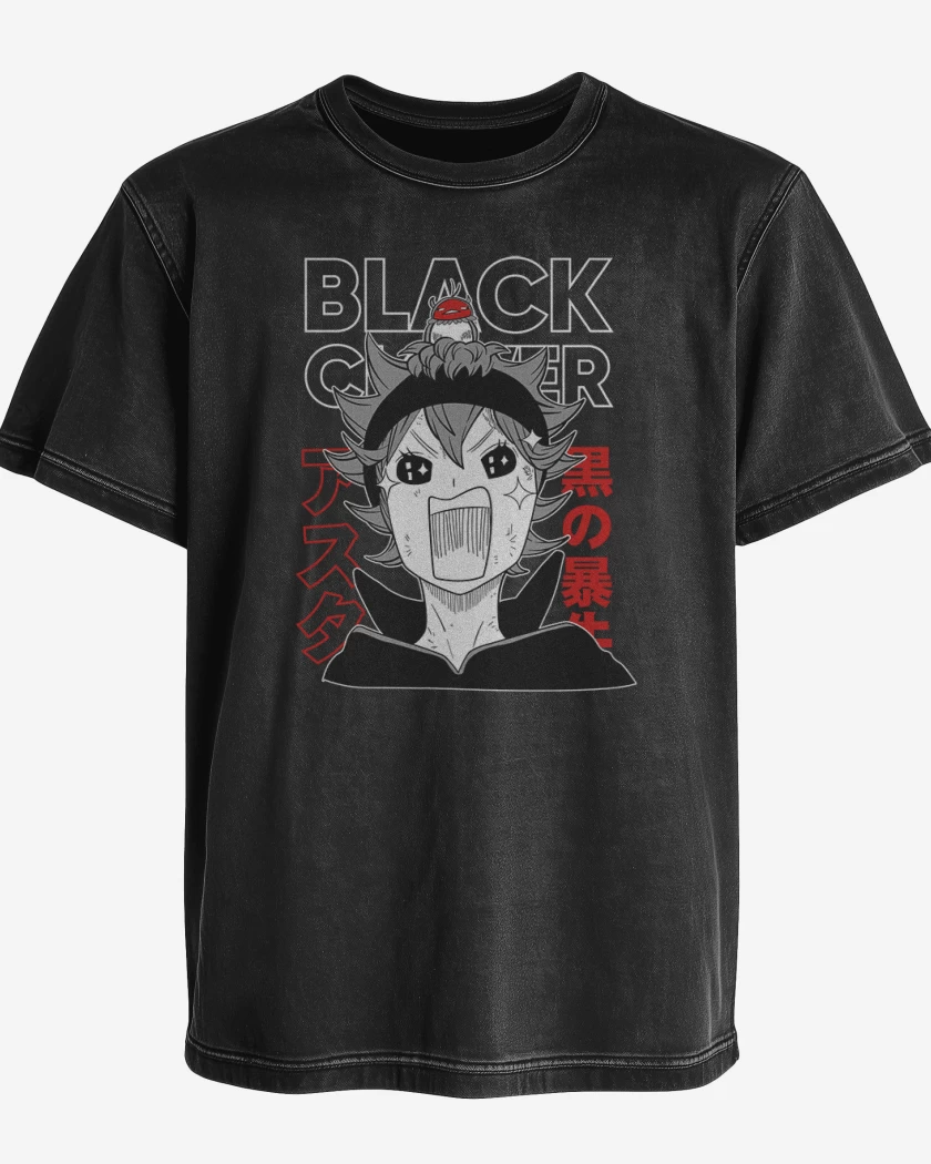 Polera desgastada Negro de Asta 2