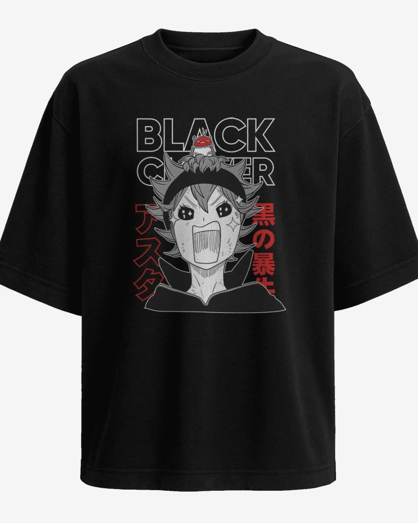 Polera Oversize Negro de Asta 2
