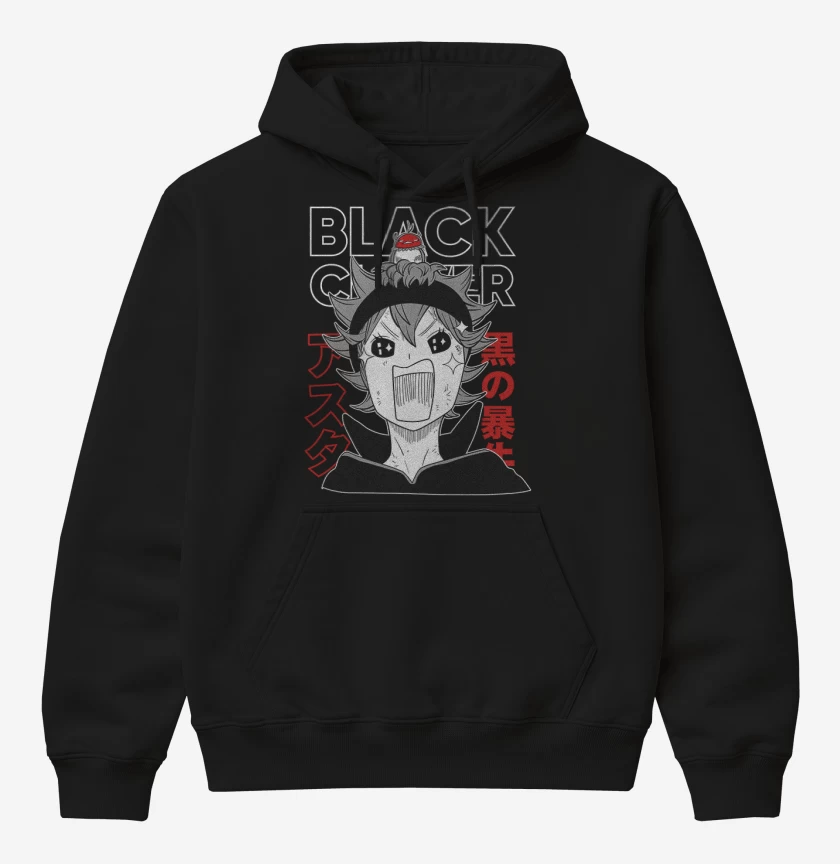 Poleron Canguro básico Negro de Asta 2