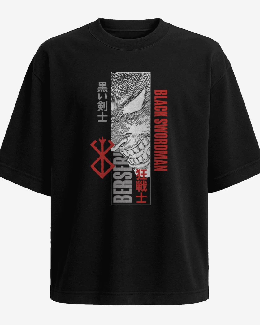 Polera Oversize Negro de Black Swordman