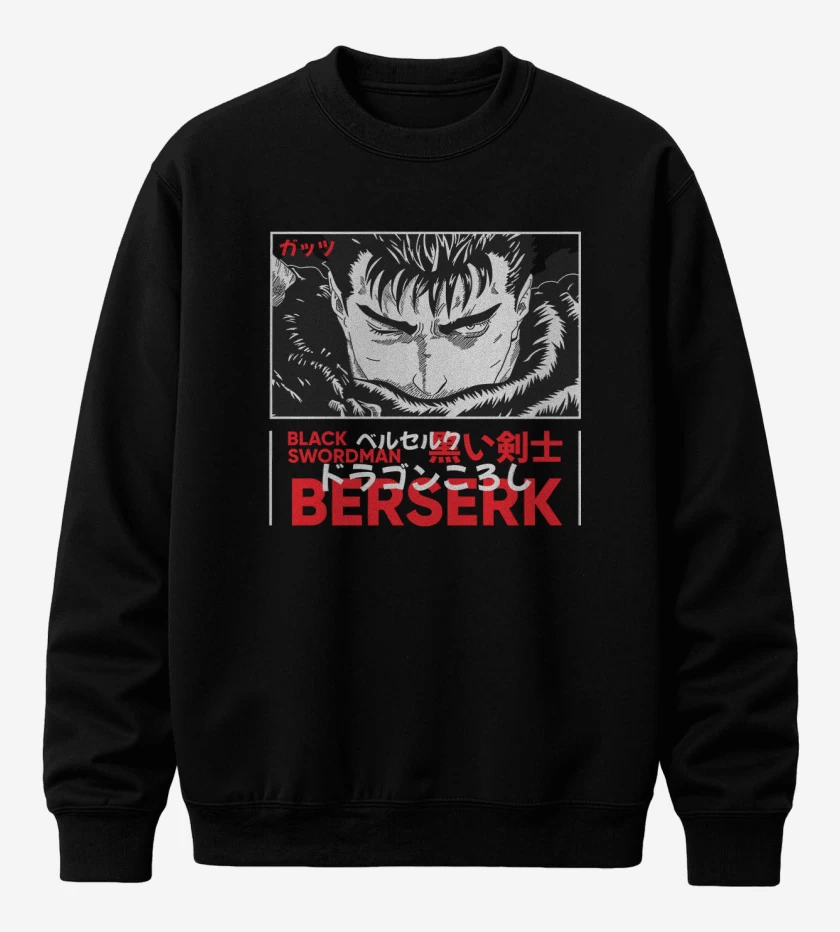Poleron polo Black swordman Berserk