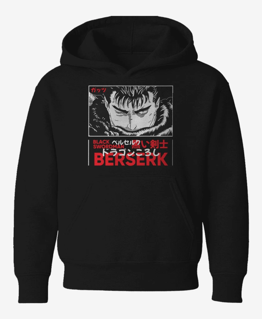 Poleron de niño Negro de Black swordman Berserk