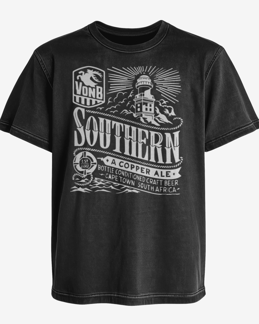 Polera desgastada Negro de Southern