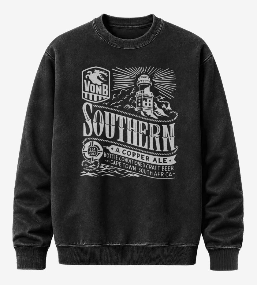 Poleron Polo Acid Wash Negro de Southern