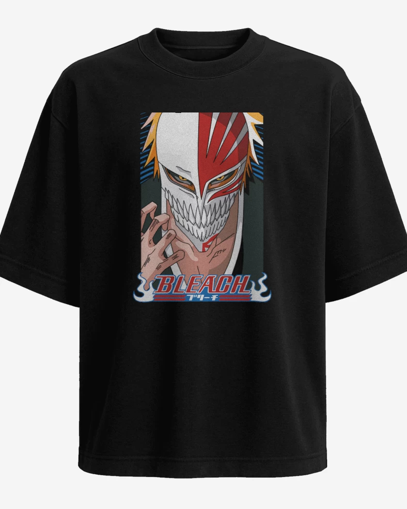 Polera Oversize Negro de Bleach Anime