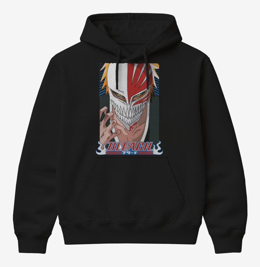 Poleron Canguro básico Negro de Bleach Anime