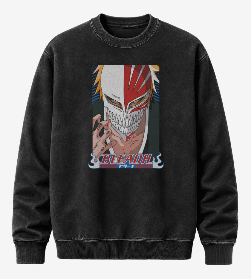 Poleron Polo Acid Wash Negro de Bleach Anime