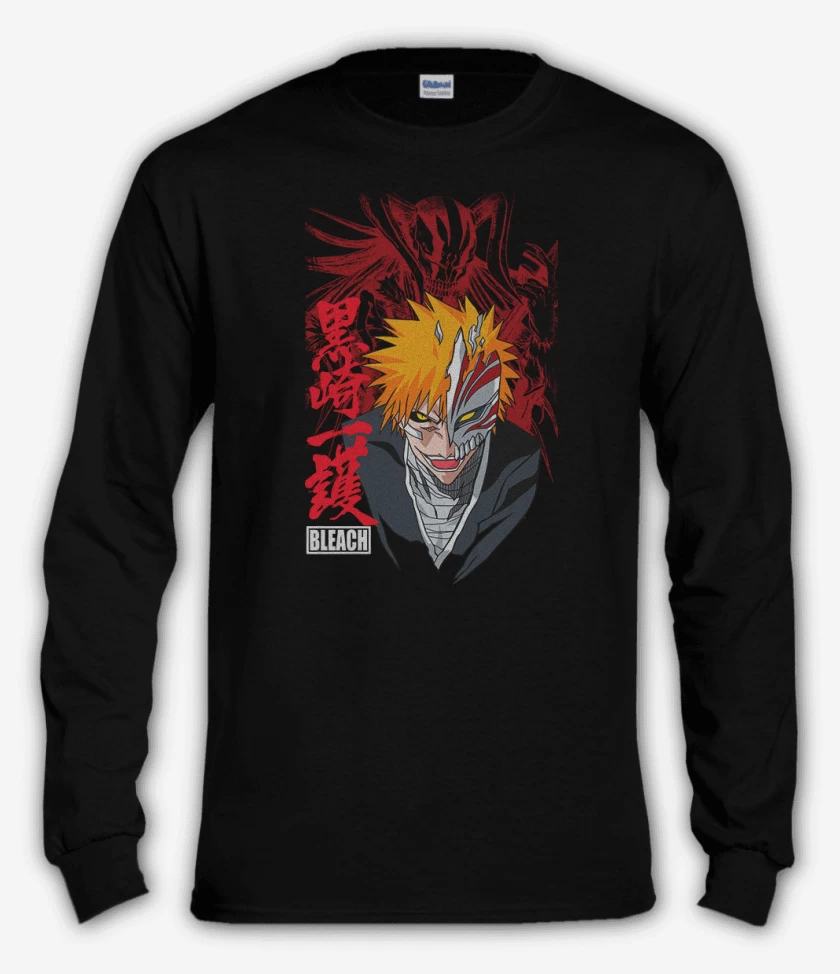 Polera manga larga Negro de bleach 2