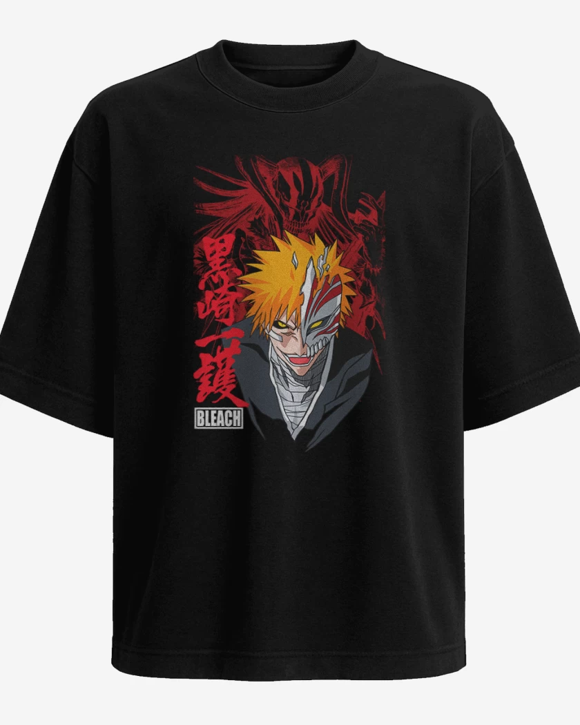 Polera Oversize Negro de bleach 2