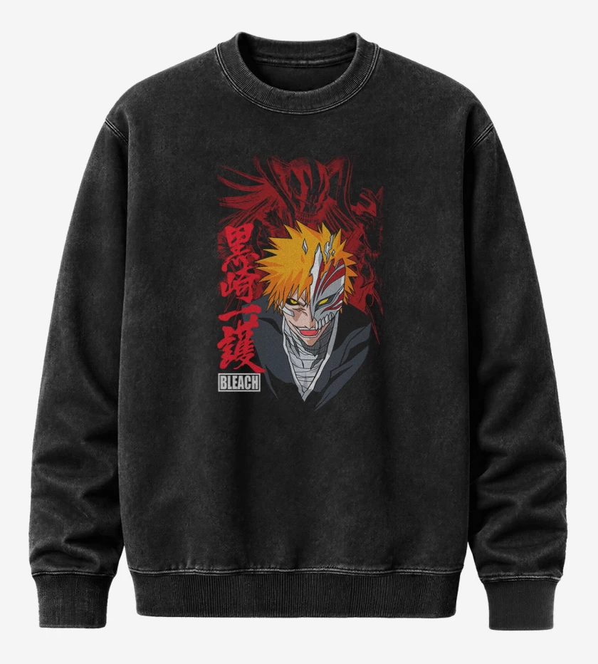 Poleron Polo Acid Wash Negro de bleach 2