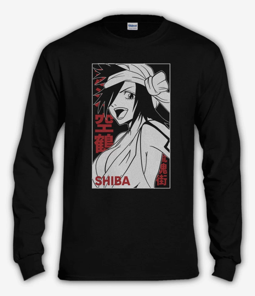 Polera manga larga Negro de Shiba