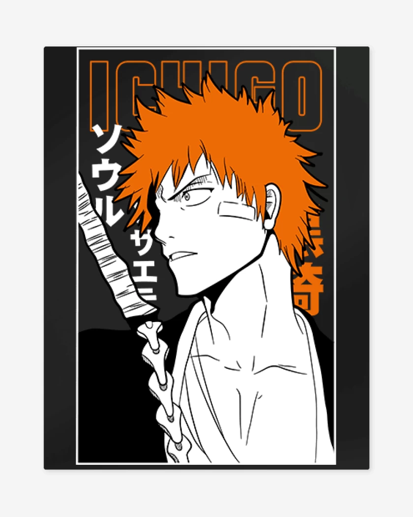 Print metalico Negro de Ichigo bleach