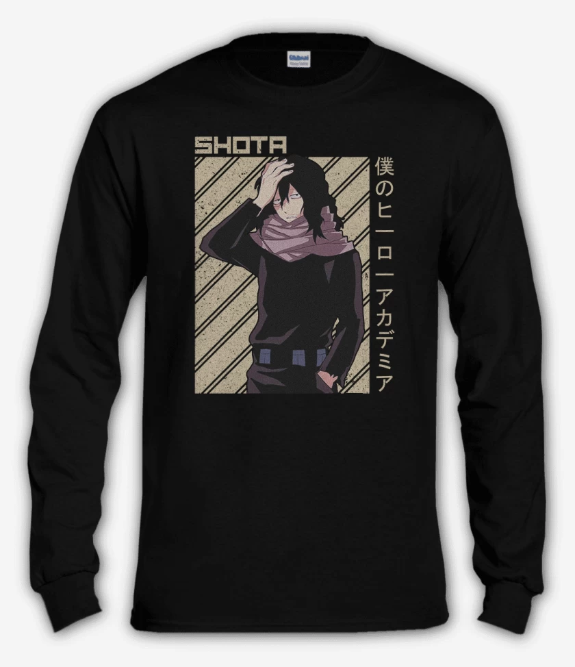 Polera manga larga Negro de Aizawa