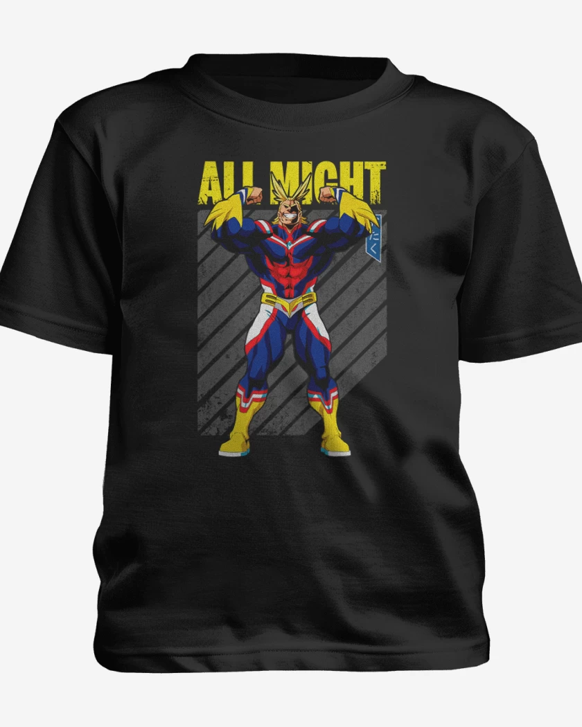 Polera de niño Negro de All might 1