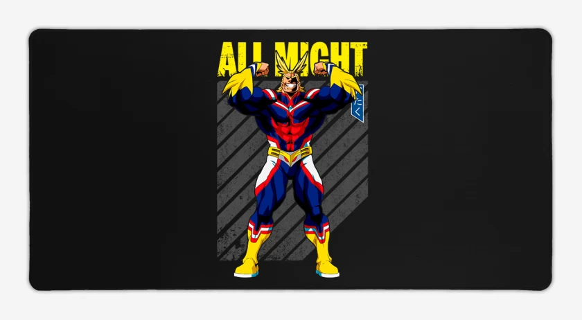 Mouse pad Gamer Negro de All might 1