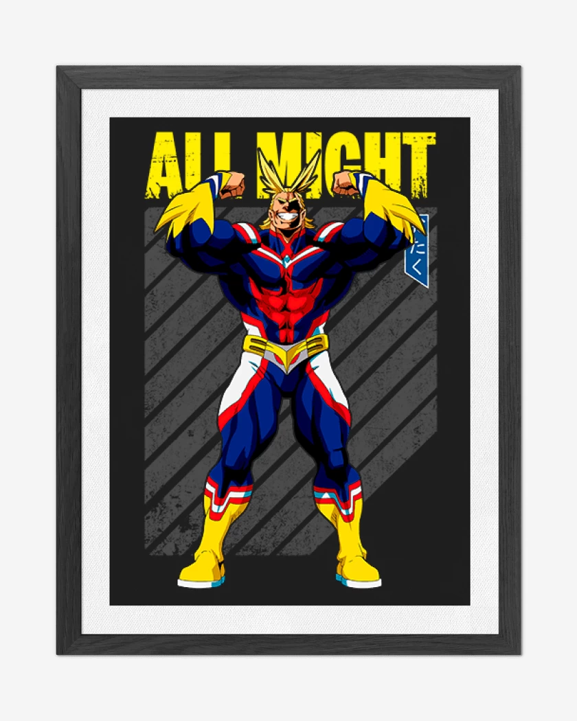 Cuadro decorativo Negro de All might 1