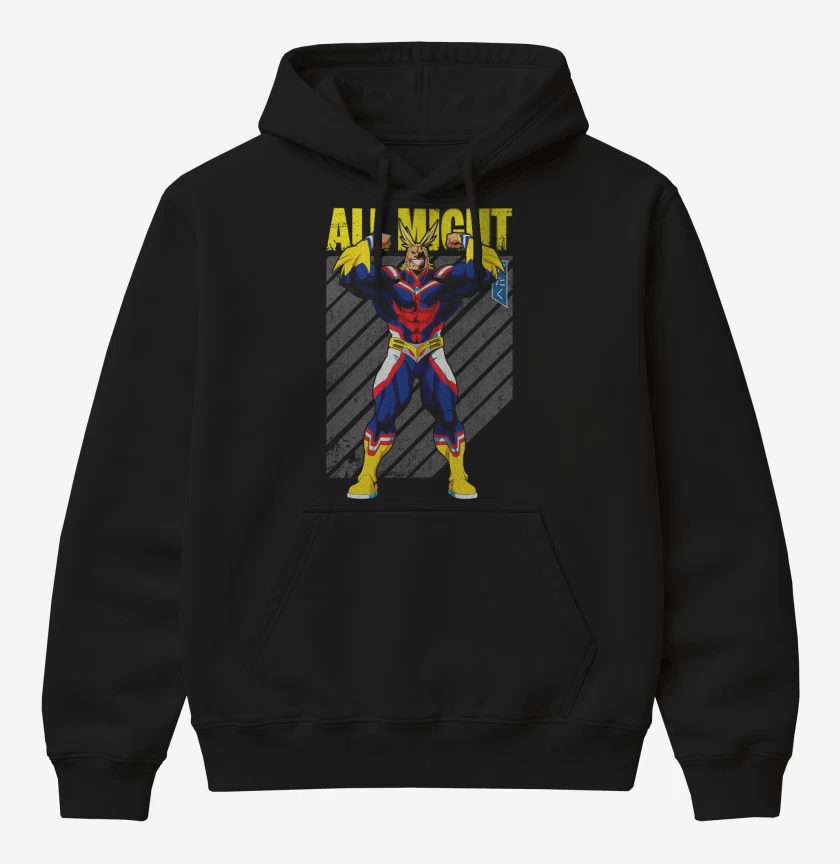Poleron Canguro básico Negro de All might 1