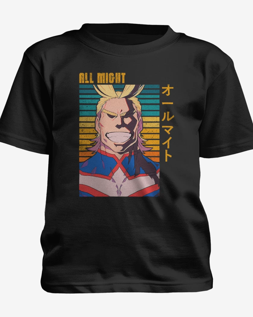 Polera de niño Negro de All might 2
