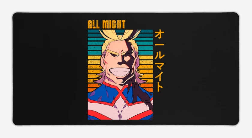 Mouse pad Gamer Negro de All might 2