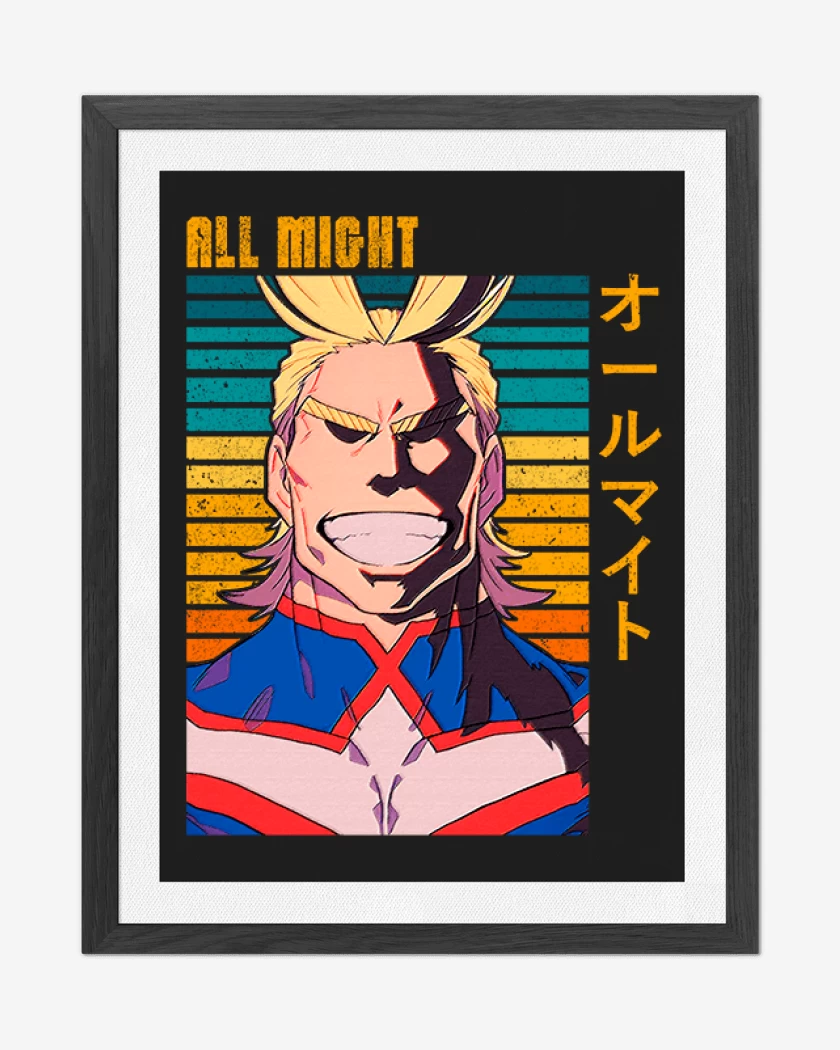 Cuadro decorativo Negro de All might 2