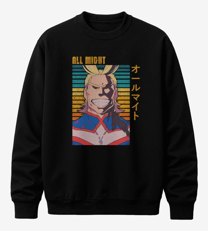 Poleron polo Negro de All might 2