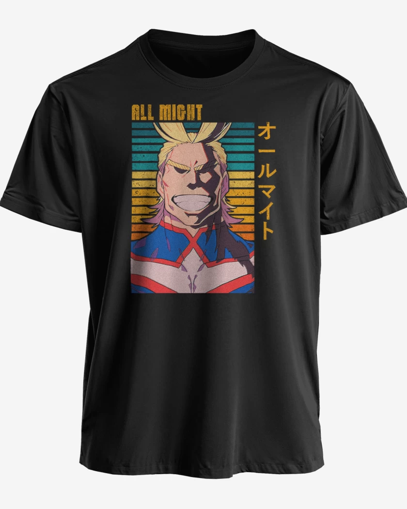 Polera premium Negro de All might 2