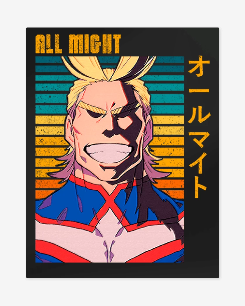 Print metalico Negro de All might 2