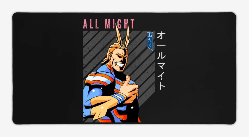 Mouse pad Gamer Negro de All might 3