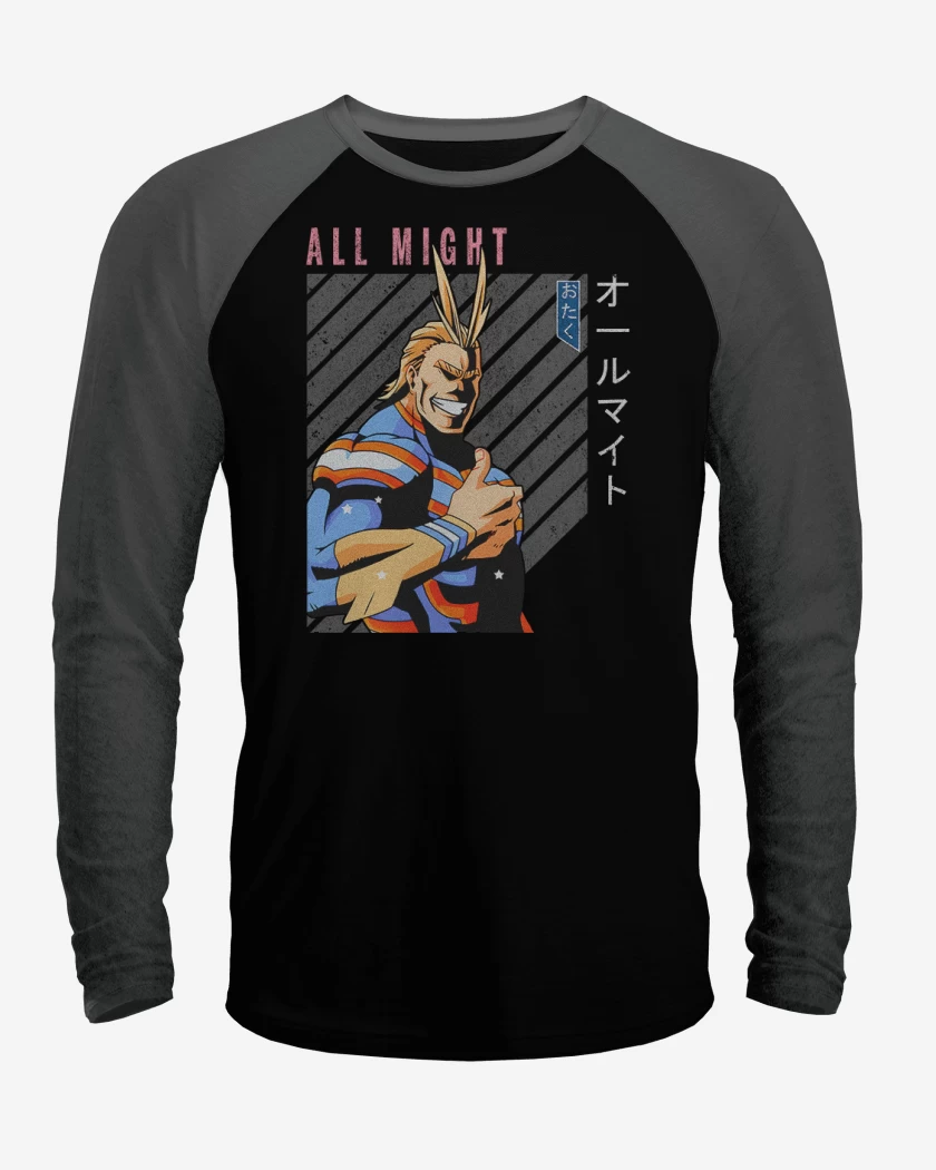 Polera Raglan All might 3