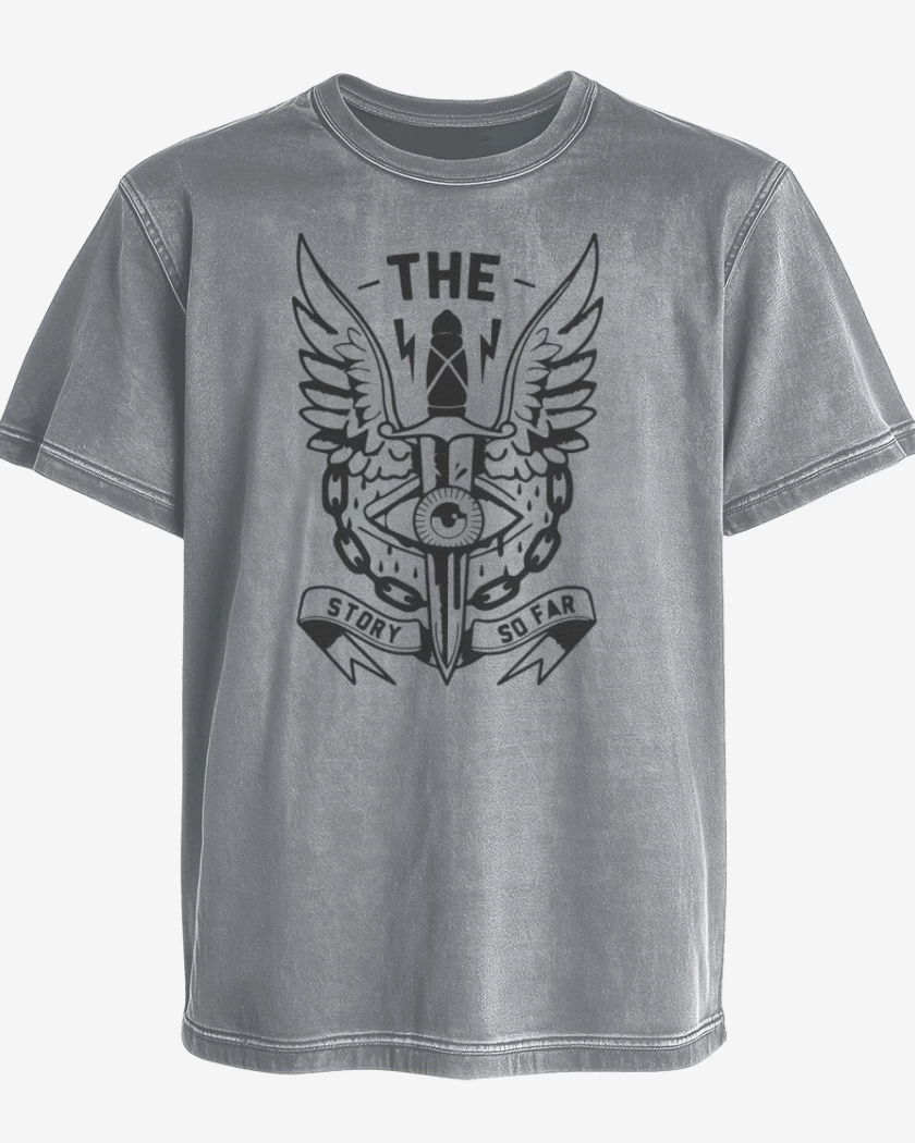 Polera desgastada Gris Melange de The story so far