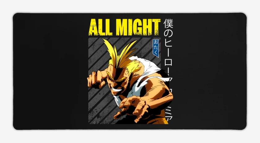Mouse pad Gamer Negro de All might 4