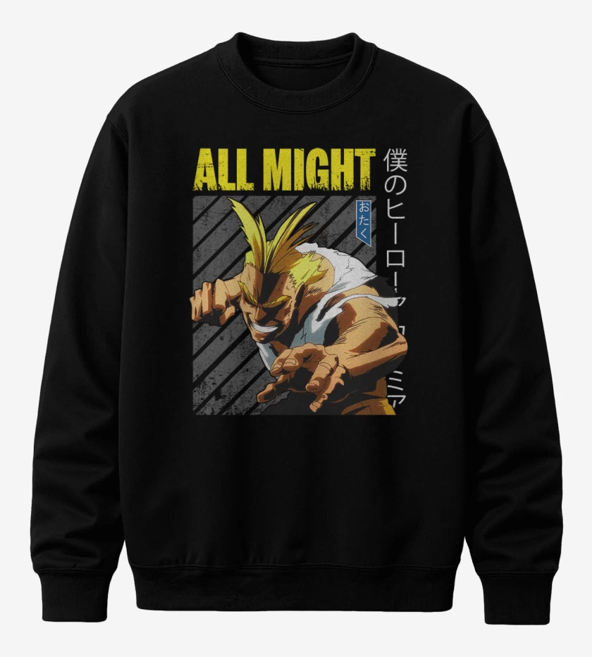Poleron polo Negro de All might 4