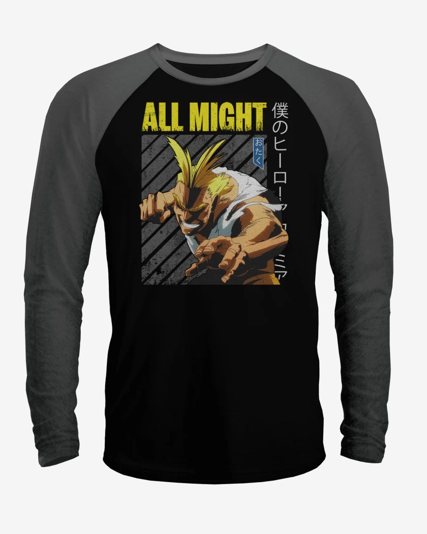 Polera Raglan All might 4