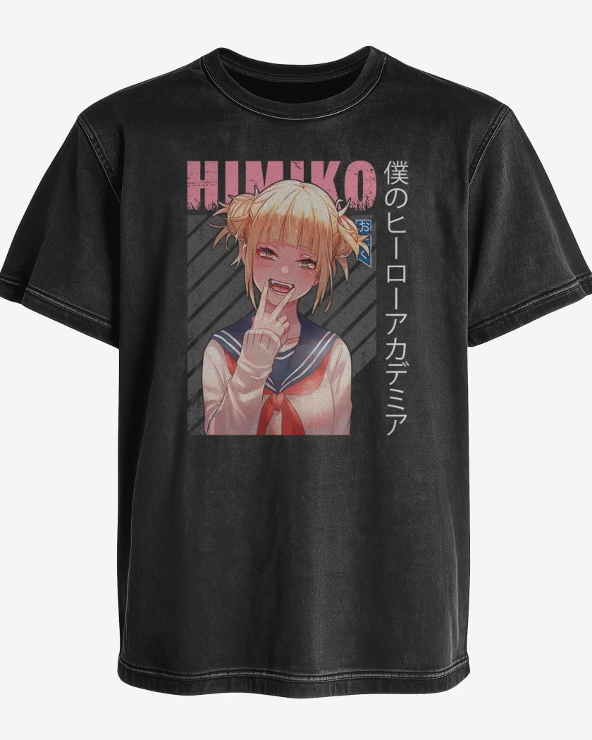 Polera desgastada Negro de Himiko toga 2