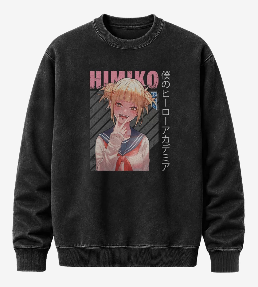 Poleron Polo Acid Wash Negro de Himiko toga 2